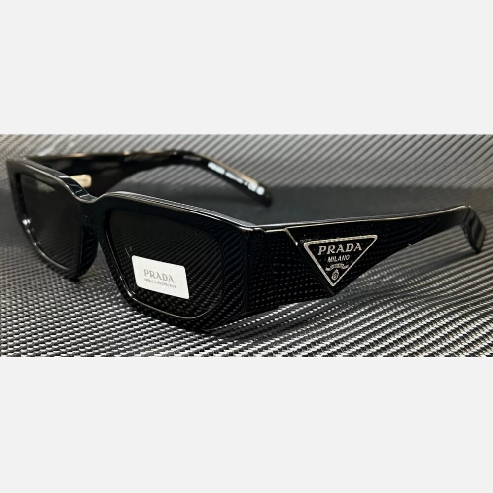 Prada Men's Black Grey 55mm Sunglasses
